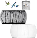 2Pcs Bird Cage Seed Catcher, Soft Airy Bird Cage Net Guard Net Cover Stretchy Universal Birdcage Accessories Suitable Round Square Cages (Circumference 55 Inch to 70 Inch Black White)