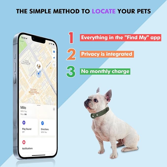 2-in-1 GPS Tracker for Dogs: Smart Collar with Real-Time Location, No Monthly Fee, Unlimited Range (iOS Only) GPS Tracker Dog Collar- Ideal for Small, Medium Large Dogs(Tracker Included)(Green)