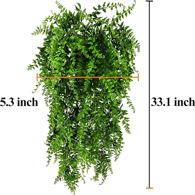 HERCOCCI 4 Pack Reptile Plants, Terrarium Hanging Plants Vines Artificial Leaves Habitat Decorations with Suction Cup for Bearded Dragon Hermit Crab Lizard Snake Geckos Chameleon