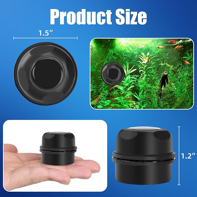 AQUANEAT Aquarium Magnetic Brush, Glass Fish Tank Cleaner, Algae Scraper, Not for Acrylic and Plastic