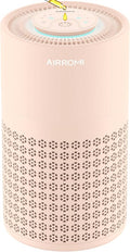 AIRROMI Air Purifier for Bedroom with HEPA 3-in-1 Filter, Pet Air Purifier for Home Cat Pee Smell, Covers Upto 990 Ft², Quiet 360°intake Air Cleaner for pet hair,allergies,Dust,Smoke A2001 Orange