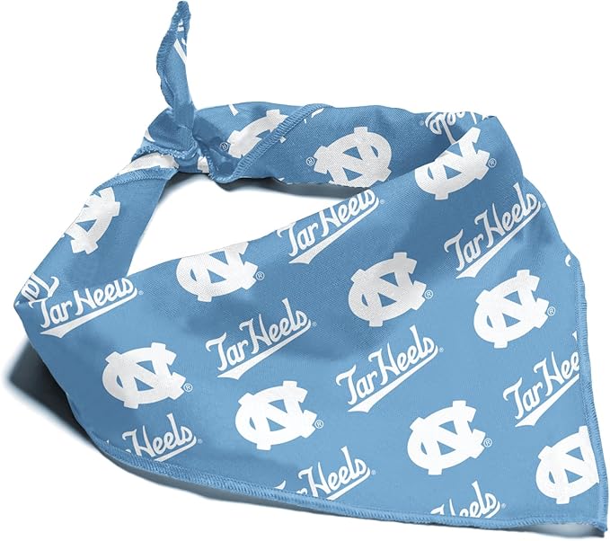 UNC Tar Heels Officially Licensed Bandana for Dogs and Cats | Fits Pets Great Gift Idea | Easy-to-Tie (Small, 13")