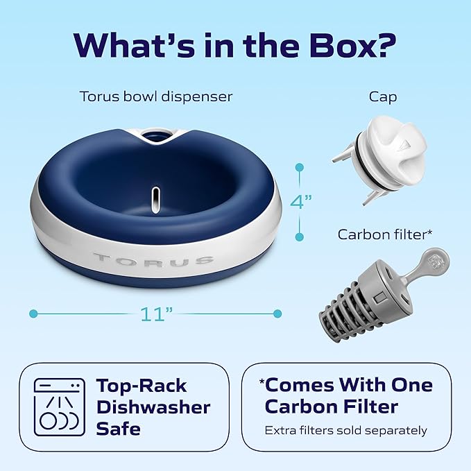 Filtered Portable Dog Water Dispenser [Upgraded 2026], 2L / 68oz, Automatic Pet Water Dispenser Noise-Free No Spill Water Bowl for Dogs, No Power Needed, Ideal for Medium & Large Pets
