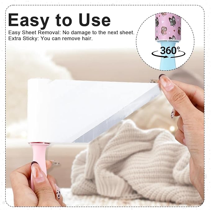 24 PCS Mini Lint Roller 720 Sheets Lint Rollers for Pet Hair Extra Sticky Travel Size Pet Hair Remover Compact Lints Roller for Clothes Portable Sticky Remover for Dust Furniture Car Seat Gift Bags