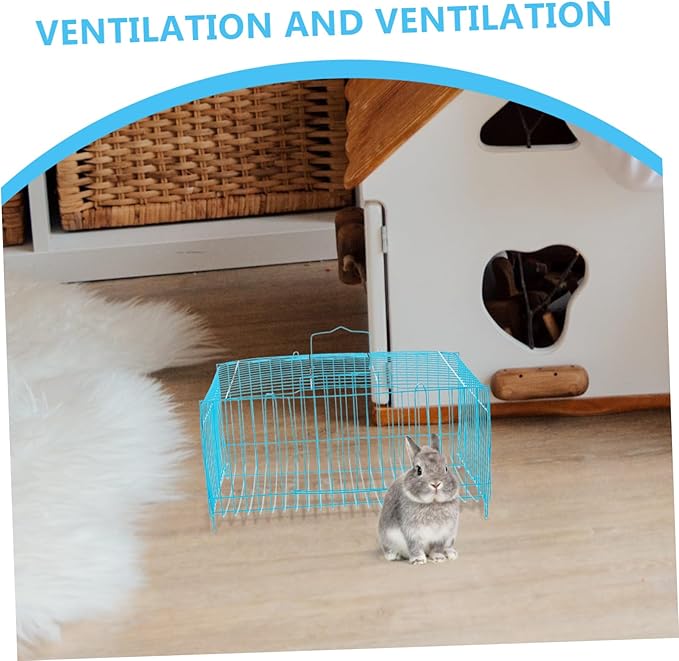 Happyyami Square Pillow Cage for Small Pets Bird Travel Carrier Sturdy Wire Cage for Guinea Pig Parrot Small Animal Habitat