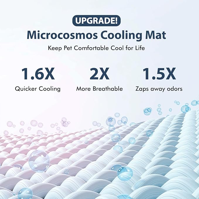 MICROCOSMOS Summer Cooling Mat & Sleeping Pad- Water Absorption Top, Materials Safe, Easy Carry, EZ Clean. Keep Cooling for Pets, Kids and Adults.(Pink, 48" x24")