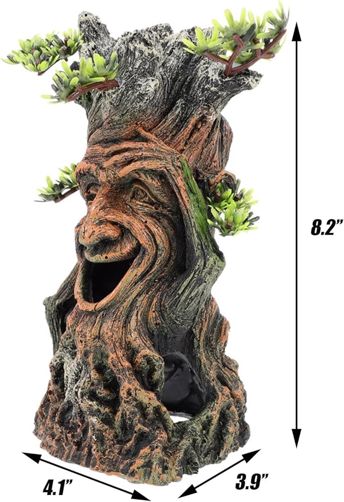 Tfwadmx Fish Tank Tree Trunk Decoration Aquarium Statue Hollow Stump Root Branch Hide Freshwater Saltwater Terrarium Accessories Ornament for Betta,Fighting Fish, Crayfish, SuckerFish,Guppy,Shrimp