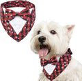 FUAMEY Dog Tuxedo Christmas for Small Dogs,Dog Formal Suit Dogs Attire Pet Bow Tie Puppy Party Costumes Cat Tux Outfits Pets Bandana Cosplay Adjustable Bowties Christmas Snowflake XS