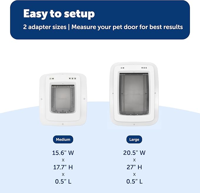 PetSafe SmartDoor Connected Pet Door Installation Adaptor - Allows for Installation in Metal, Glass & Walls - Minimizes Signal Interference - Weather-Resistant - Medium