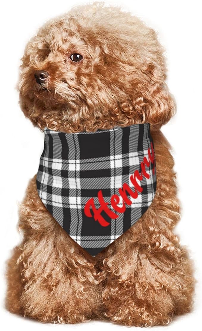 Custom Pet Scarf Personalized Dog Bandana with Name Personalized Add Your Text Bibs Triangle Head Scarfs Gift for Small Medium Large Dogs Cats Baby Puppy Pets Accessories