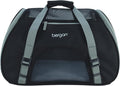 Coastal Pet Bergan Comfort Carrier - Breathable Travel Carrier for Dogs & Cats - Black & Grey, 19" x 10" x 13"