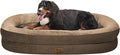 Orthopedic Washable Large Dog Bed: Cooling Dog Bed with Bolsters - Jumbo Bed Waterproof Removable Cover Non-Slip Pet Bed for Extra Large Sized - Coffee