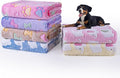 Dono 1 Pack 6 Dog Blankets, Soft Fluffy Fleece Pet Blanket Warm Sleep Mat Paw Print Design Puppy Kitten Throw Blankets Doggy Blanket for Dogs