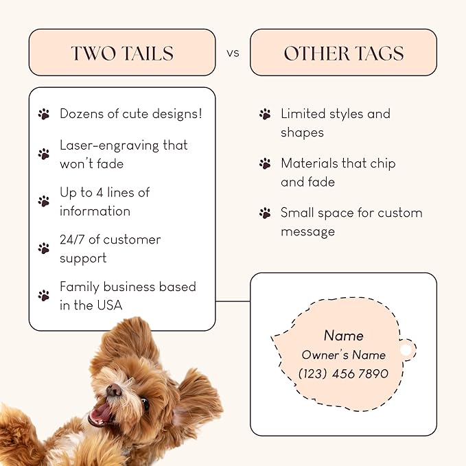 Two Tails Pet Company Personalized 'Monstera Leaf' Pet ID Tag & Collar Charm - Custom Engraved Dog Tags for Pets - Luxury Brass, Gold Plating