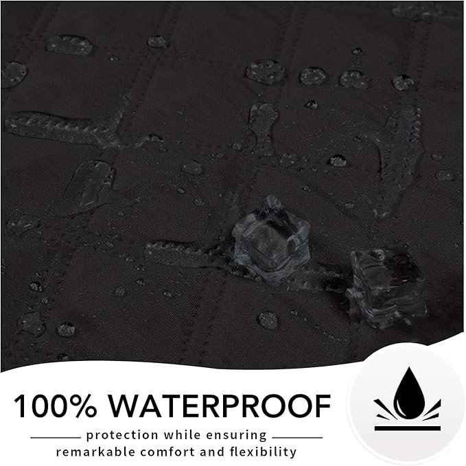 Easy-Going 100% Waterproof Dog Bed Cover, Non-Slip Pet Blanket for Furniture, Washable Couch Cover, Repleasement Sofa Cover (96X82 in,Black)