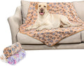 Dono 1 Pack 3 Dog Blankets, Soft Fluffy Fleece Pet Blanket Warm Sleep Mat Paw Print Design Puppy Kitten Throw Blankets Doggy Blanket for Dogs