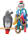 Fatty Bagel Cascade 24Pcs Bird Toys for Parrots Durable Cardboard Chewing Shredding Foraging 1.75“ for Medium & Large Parrot Amazons Mini Macaws African Greys Cockatoos Eclectus Senegal