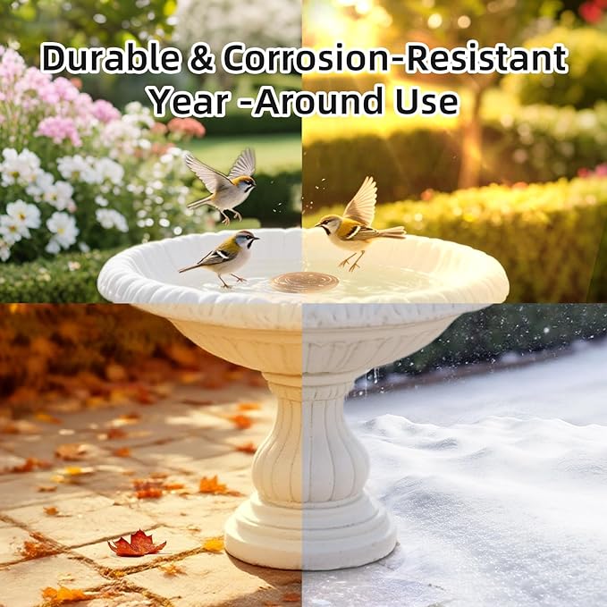2 pack Copper Disk, 99.9% Pure Copper disk for bird bath, horses, Cattle Water Trough,Waterfall Fountain, Universal Fit for birds bowls and water troughs for livestock, Purify Water Year Round