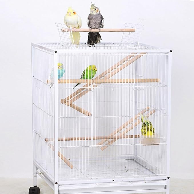 2pcs Bird Wooden Ladder Bird Ladders Wooden Ladder for Bird Cage Parrot Ladder Climbing Toy Birdie Basics (5 & 7 Step)