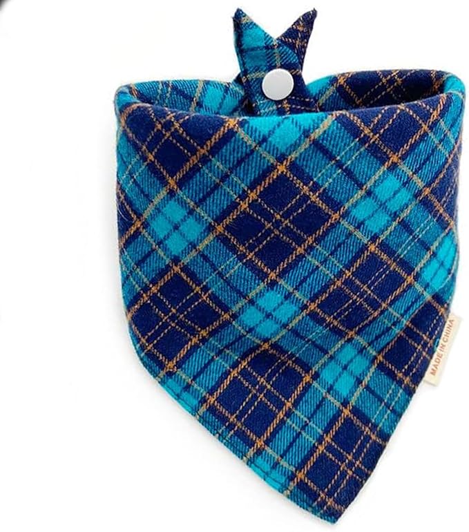 Dog Bandana(Midnight Lagoon Plaid L)
