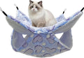 Cat Hammock for Cage, Soft Warm Hanging Bed for Kitten, Guinea Pig, Ferret, Rat, Chinchilla and Other Small Pets, Cozy Bunkbed 13.39"x13.39", Love Coffee Pattern