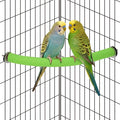 Rypet Parrot Perch Stand Toy Used for Cage Corner for Paw Grinding Clean Stick Exercise, Rough-Surfaced Quartz Bird Perch Standing Cage Accessorie for for Small Parakeets Cockatiel Conures (Green S)