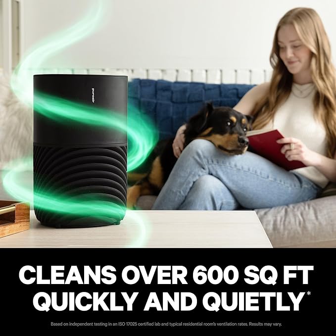 PuroAir 130i HEPA Air Purifiers for Home Pets - Covers Up To 600 Sq Ft - Filters Up To 99.9% of Pollutants, Smoke, Pollen, Dust - Quiet HEPA Air Filter - Air Purifiers for Bedroom (2 Pack)