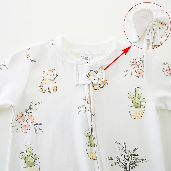 Unisex Baby Boy and Girl Zipper Onesie Toddler Footie One-Piece Infant Romper Jumpsuit