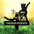 Personalized Cat Memorial Garden Stake – Custom Pet Grave Marker Outdoor, Metal Headstone, Cat Remembrance Plaque, Graveside or Yard Sympathy Sign Decor, Pet Loss Gifts