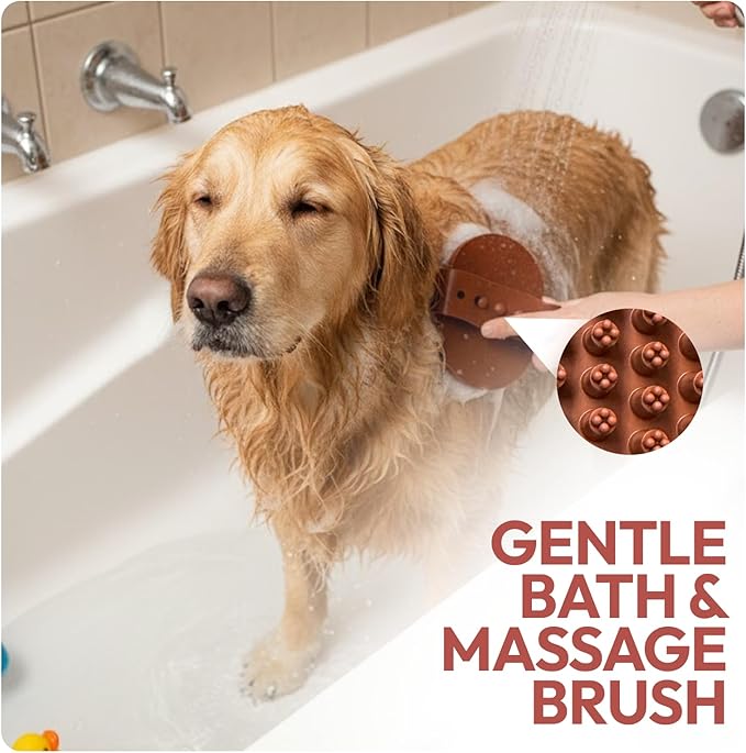 PW Pet Grooming Tools for Dogs & Cats- Safe On Skin Easy To Use Dog Grooming Kit with Ergonomic, Non-Slip Handle– Includes Pet Nail Clippers, 2-in-1 Slicker Brush & Hand-Held Bath Brush- Paw Mountain