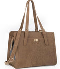 Stylish Pet Carrier Purse Leather Bag for Small Dogs Cats Puppy,Airline Approved Soft-Sided Carriers (Vintage Brown)