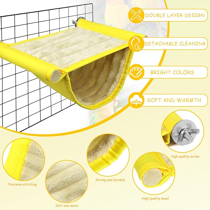 Winter Warm Bird Nest Bed, Parrot Hanging Nest, Cage Hammock, Snuggle Hut for Parakeet Budgies Cockatiels Lovebird Cockatoo Finch Hamster Chinchilla