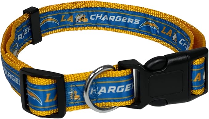 NFL PET Collar Los Angeles Chargers Dog Collar, Medium Football Team Collar for Dogs & Cats. A Shiny & Colorful Cat Collar & Dog Collar Licensed by The NFL