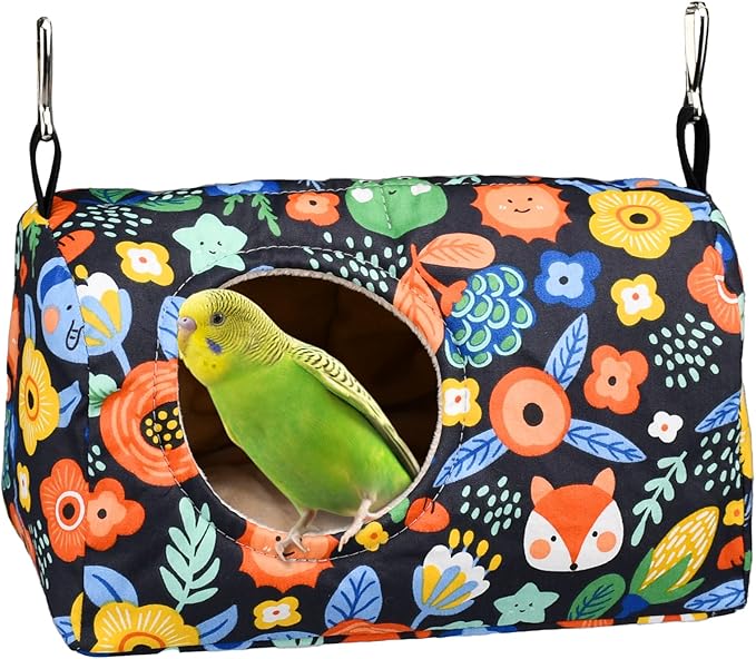 Bird Warm Bed - Parrot Sleeping Nest & Hideaway Cave for Cockatiels, Parakeets, Budgies & Lovebirds