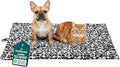 Furhaven ThermaNAP Self-Warming Cat Bed for Indoor Cats & Large/Medium Dogs, Washable & Reflects Body Heat - Quilted Faux Fur Reflective Bed Mat - Snow Leopard, Large