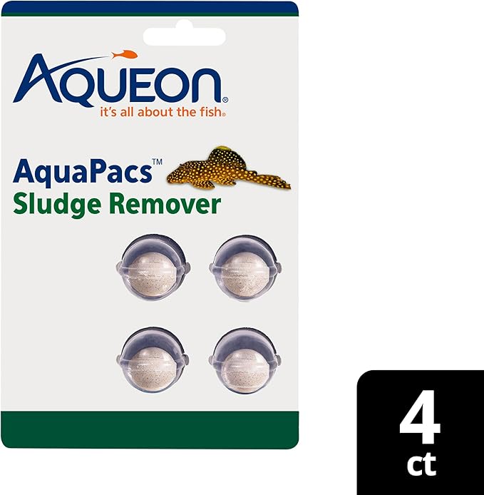 Aqueon AquaPacs Sludge Remover, for Freshwater Aquariums, 4 Pack