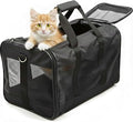 Simple Deluxe Airline-Approved Cat Carrier, 17" x 12" x 12", Soft-Sided Pet Carrier for Cats up to 17 lbs, Durable & Collapsible Travel Carrier, Black