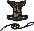 Voyager Escape-Proof Step-in Lock Cat Harness & 5ft Neoprene-Handle Leash Set All-Weather Mesh with Reflective Stitching for Small to Large Cats by Best Pet Supplies, Army/Black Trim, S