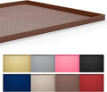 Hubulk Dog Feeding Mat,100% Waterproof Food Grade Silicone Pet Food and Water Bowl Placemat,Dishwasher, High Raised Edge to Prevent Spills,Nonslip Tray to Stop Messes on Floor（24"x16"x0.5", Brown）