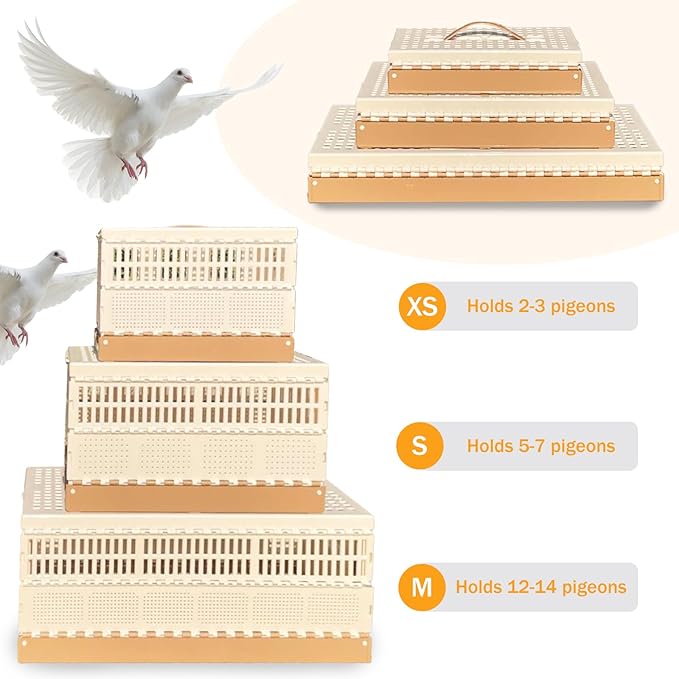 Folding Bird Cage Pigeons Travel Cage Training Cage Release Pairing Cage Plastic Nest Box for Pet Bird Racing Small Animals
