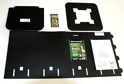Biomaster Pet Waste Wizard BioBin Composter for Dog Poop - Outdoor Digester System with Enzyme Sachets - Eco-Friendly Disposal Unit 10"x18"
