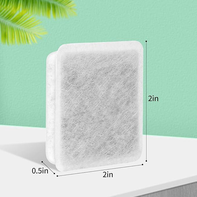 Pet Fountain Charcoal Water Filter Replacement, Dog Cat Water Bowl Filter Pet Water Filter Fit for Gravity Waterer Bowls Pack of 18