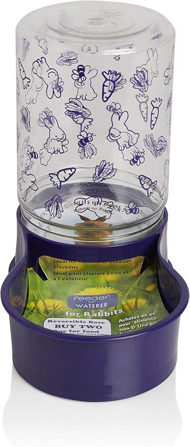 Lixit Reversible Waterer/Feeder for Rabbits and Other Small Animals. (Pack of 2)