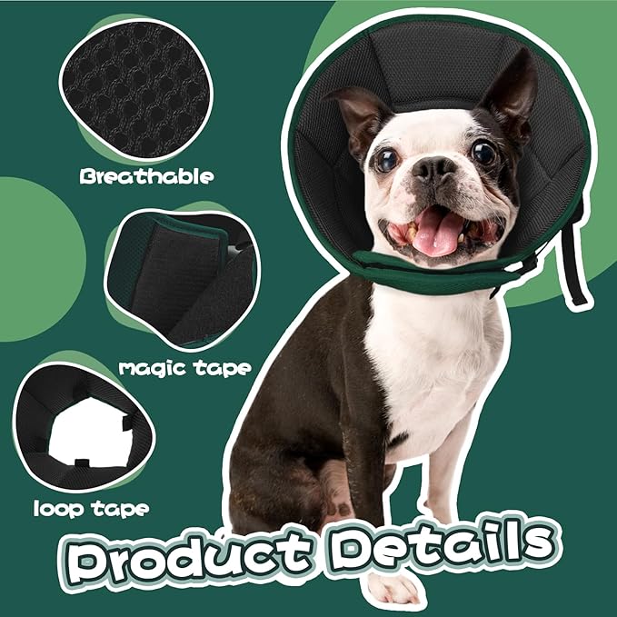Dog Cone Collar After Surgery, Adjustable Soft Recovery Cone for Small Dogs to Stop Licking, Light-Weight Comfortable Elizabethan Collar for Dogs Anti-Bite Lick Protective Wound