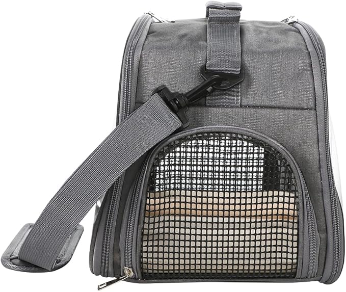 Bird Travel Carrier Portable Parrot Carry Transport Bag with Stand Perch and Tray Breathable Travel Cage for Cockatiel Parakeet Small Bird
