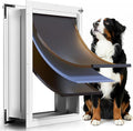 3-Flap Insulated Aluminum Dog Door for Walls, Heavy-Duty Telescoping Pet Door with Dual Security Locks & Magnetic Flaps, Closing Panel, XLarge, Pets Up to 220 LB