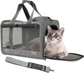 Cat Carriers Soft Grey Small Dog Carrier Airline Approved,Pets Travel Bag for Cats Puppies,Large Pocket,Breathable,Sunshine Protection Pet's Carrier Privacy Protection Outdoor Kitties Kennel