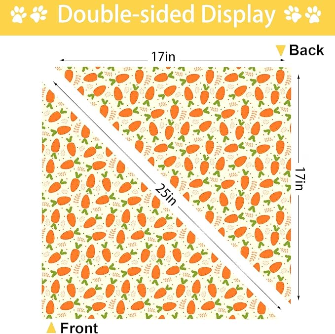 Easter Dog Bandana, 2 Pack Adjustable Holiday Party Pets Rabbit Easter Egg Bandana Triangle Bibs Dog Cat Scarf Set