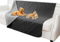 Waterproof Dog Blanket, 52x82 inches Pet Couch Covers for Sofa, Bed Furniture Protector from Dogs Washable and Reversible-Black+Darkgrey