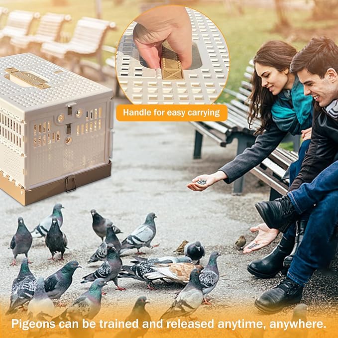 Folding Bird Cage Pigeons Travel Cage Training Cage Release Pairing Cage Plastic Nest Box for Pet Bird Racing Small Animals